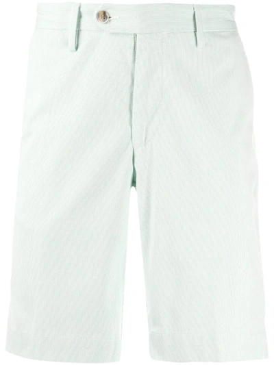 Hackett Striped Bermuda Shorts In Green