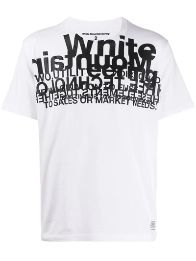 White Mountaineering Layered Logo T-shirt In White