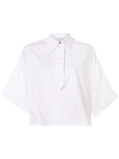 Cedric Charlier Flared-sleeve Blouse In White
