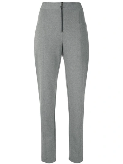 Alcaçuz Tapered Front Zip Trousers In Grey