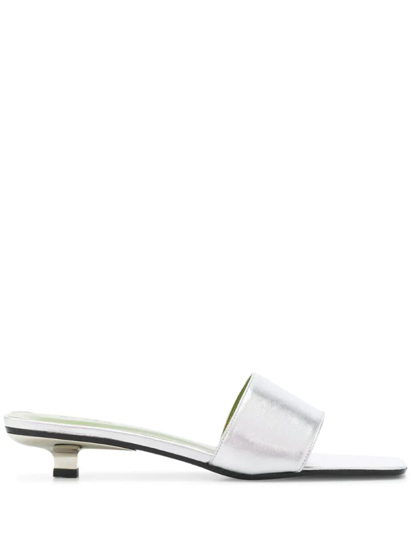 silver sandals small heel