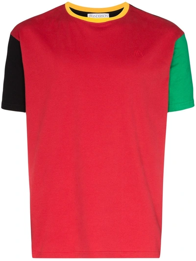 Jw Anderson T-shirt In Colour-block-optik In Multicolor