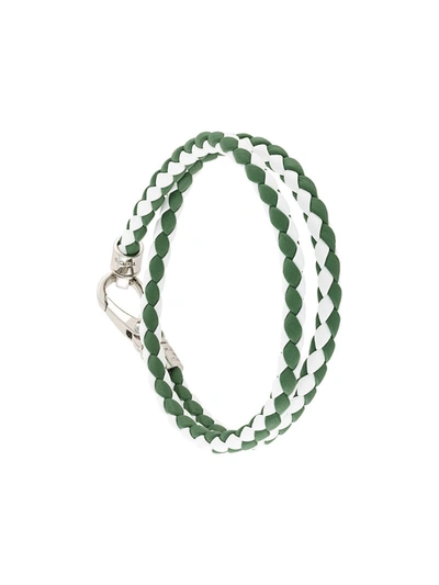 Tod's Braided Bracelet In Green