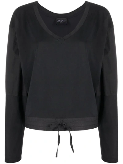 Andrea Ya'aqov V-neck Sweatshirt In Black