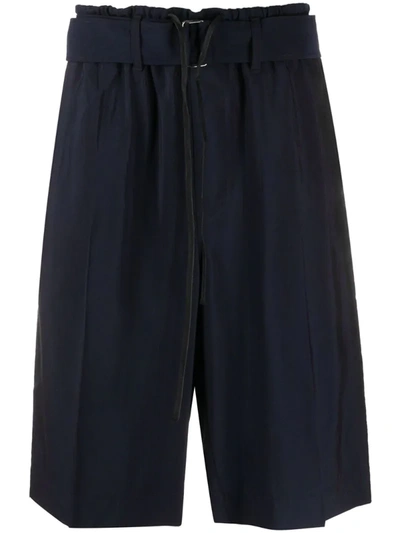 3.1 Phillip Lim / フィリップ リム Belted Knee-length Shorts In Midnight