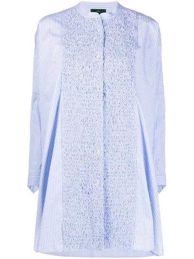 Jejia Textured Panel Oversize Shirt In Blue