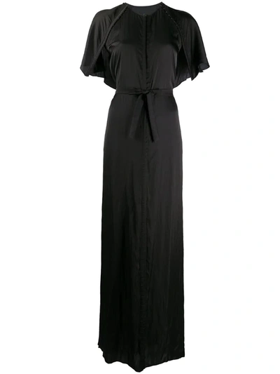 Murmur Capelet Maxi Dress In Black