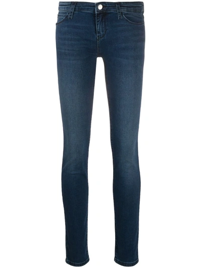 Emporio Armani Low-rise Skinny Jeans In Blue