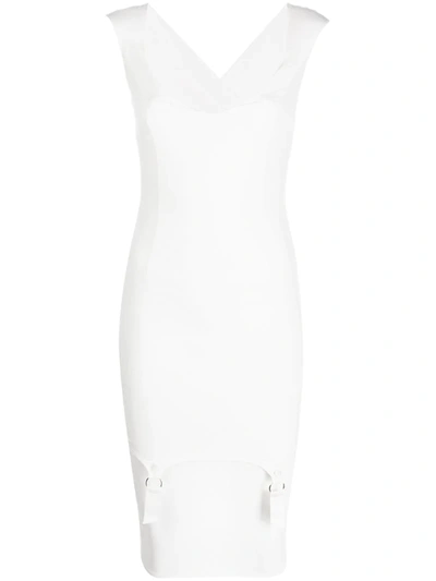 Murmur Fitted Dress In White