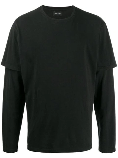 Andrea Ya'aqov Sweatshirt Im Layering-look In Black