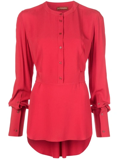 Altuzarra Federica Long-sleeve Blouse In Red