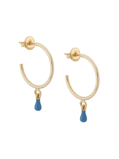 Isabel Marant Casablanca Resin-teardrop Hoops Earrings In Blue