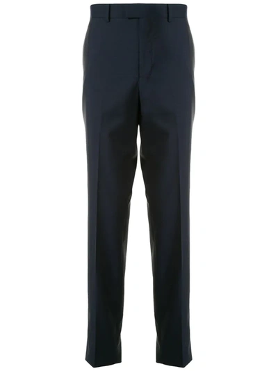 Kent & Curwen Straight Leg Tailored Trousers In Blue