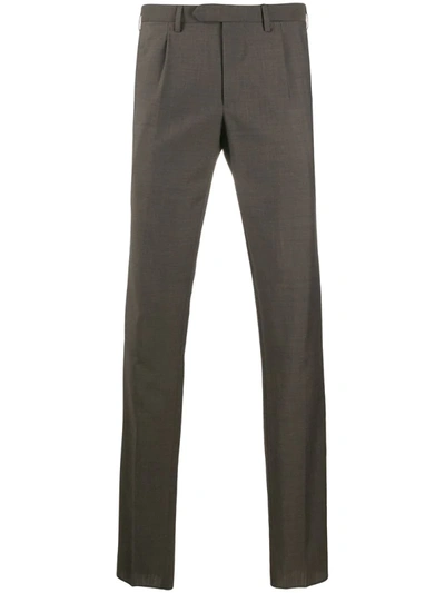 Dell'oglio Slim-fit Tailored Trousers In Brown