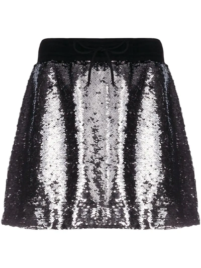 Golden Goose Lilly Sequin-embellished Mini Skirt In Silver
