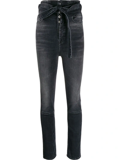 Ben Taverniti Unravel Project Unravel Corset Skinny Jeans In Black