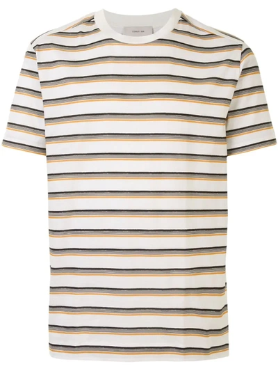 Cerruti 1881 Striped Cotton T-shirt In White