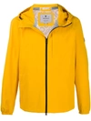 Woolrich Hooded Zip-up Jacket In Yellow