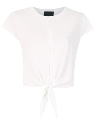 Andrea Bogosian Rhone Tie-waist Cotton T-shirt In White