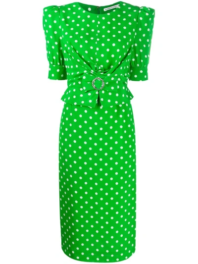 alessandra rich green dress Alessandra Rich Mini Satin Dress