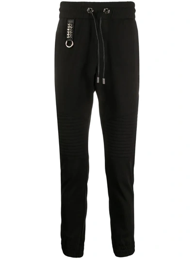 Philipp Plein Stud-embellished Track Trousers In Black
