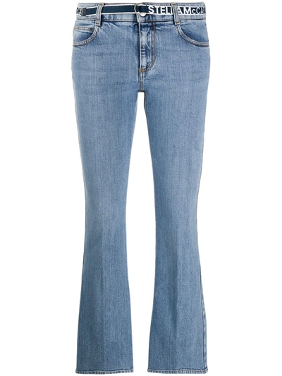 Stella Mccartney Low-rise Cropped Jeans In Blue