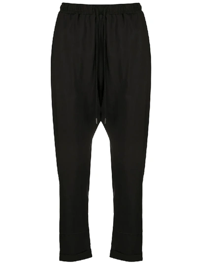 Alchemy Loose Fit Cropped Trousers In Black