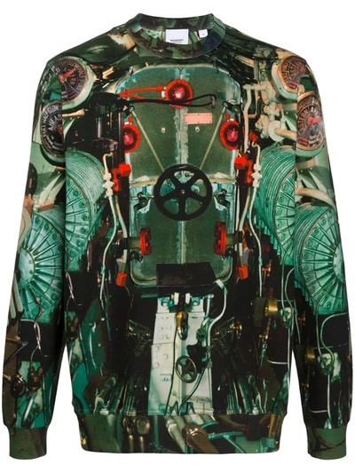 Burberry Submarine Graphic-print Sweatshirt In Green