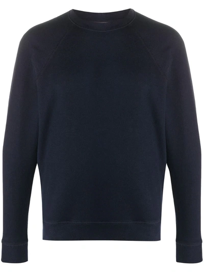 Sandro Crew Neck Jumper In Blue