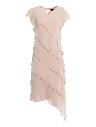 Max Mara Bamby Georgette Dress In Pink