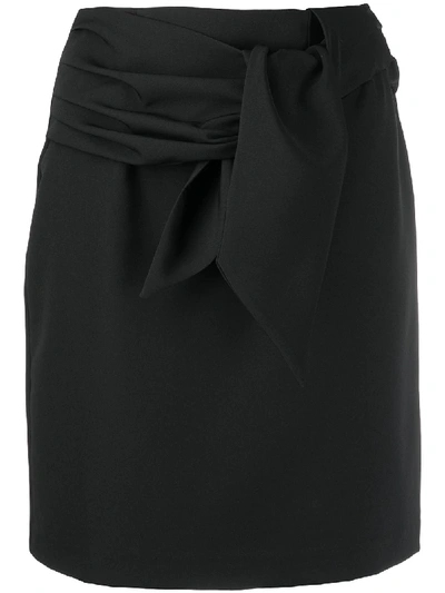 Be Blumarine Rear Zip Classic Skirt In Black