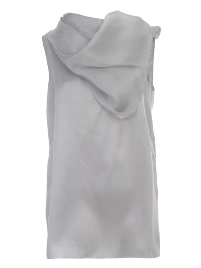 Ann Demeulemeester Top Silk In Grey