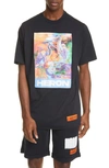 Heron Preston Mens Black / Multi Over Style Printed T-shirt