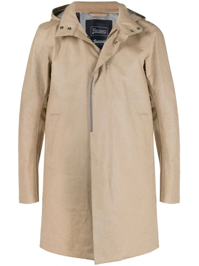 Herno Slim Fit Rain Jacket In Neutrals