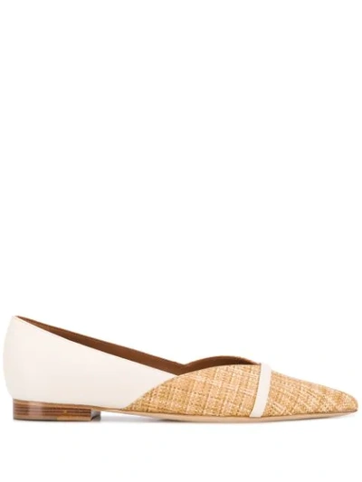 Malone Souliers Colette Panelled Ballerinas In Neutrals