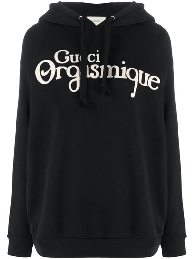 Gucci Orgasmique Print Hoodie In Black