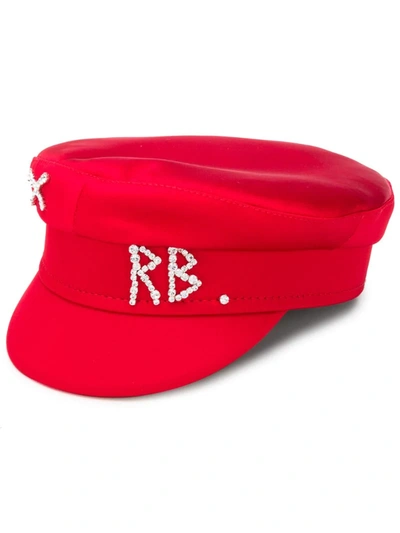 Ruslan Baginskiy Embellished Logo Plaque Hat In Red