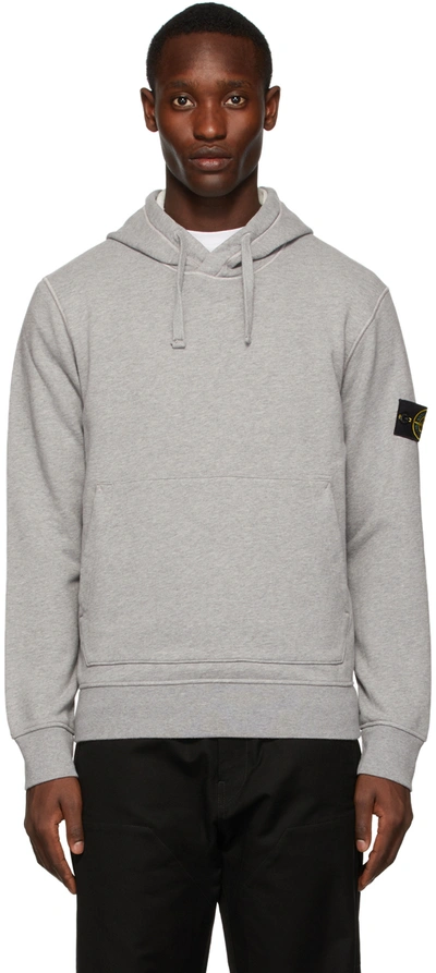Stone Island Logo-appliquéd Cotton-jersey Hoodie In Grey | ModeSens