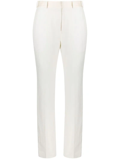 Haider Ackermann High-waisted Tapered Trousers In White