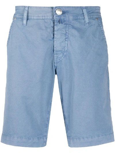Jacob Cohen Fitted Bermuda Shorts In Blue