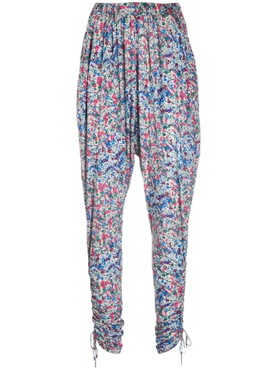 Isabel Marant Floral-print Trousers In Blue