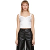 Saks Potts Studded Bustier-style Cropped Top In White