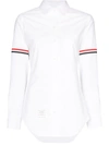 Thom Browne Oversized Penny-collar Cotton-oxford Shirt In White,red,blue