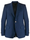 Givenchy Super 120s Jacket With 4g Buttons In Blue