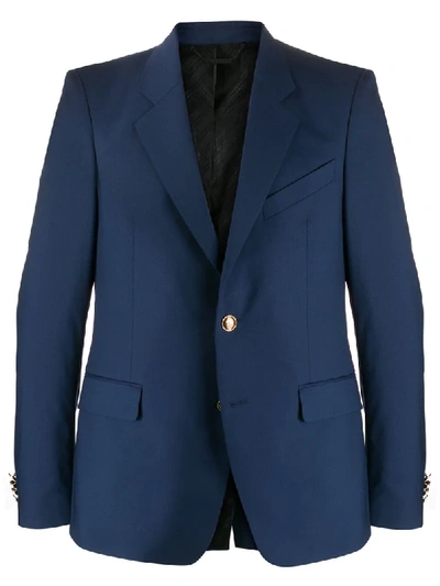 Givenchy Super 120s Jacket With 4g Buttons In Blue