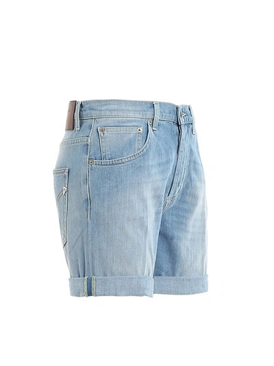 Dondup New Holly Shorts In Faded Light Blue Denim