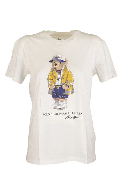 Ralph Lauren Polo Bear Crewneck Tee In White