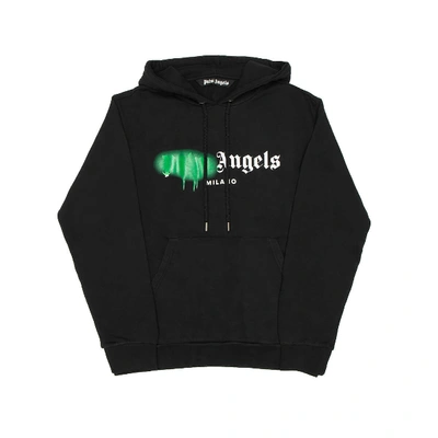 PALM ANGELS MILANO SPRAYED LOGO HOODIE 