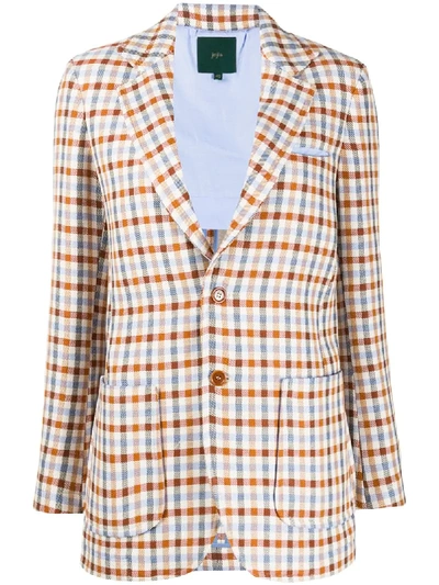 Jejia Single-breasted Check Blazer In Neutrals