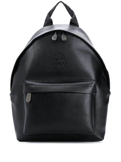 Philipp Plein Studded Logo Backpack In Black